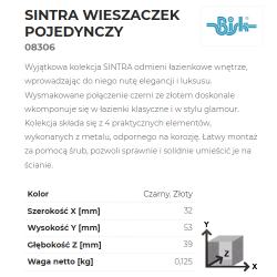 SINTRA WIESZACZEK POJEDYNCZY 08306