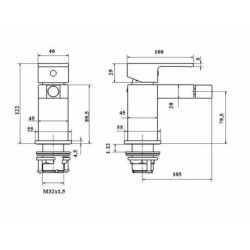 02228 ARKTIC BATERIA BIDETOWA CHROM