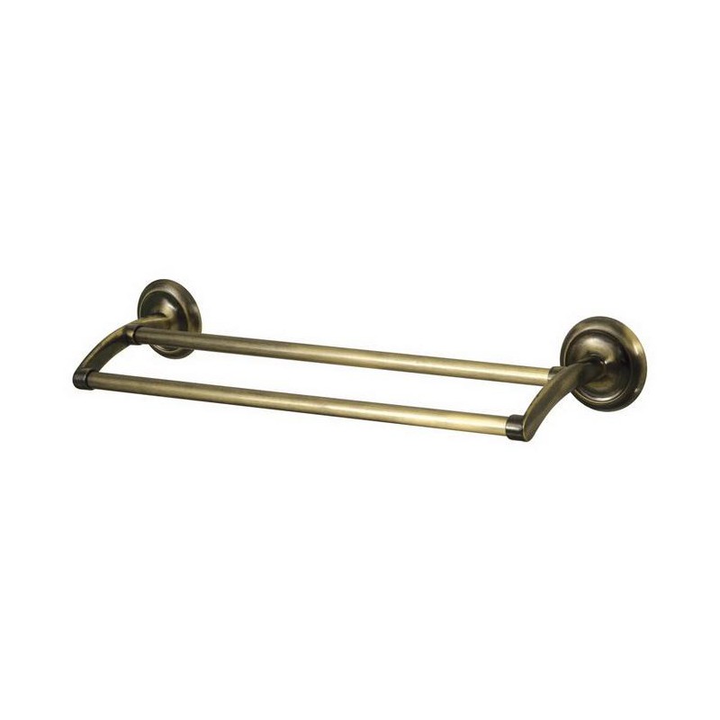 00411 Deco wieszak kąpielowy podwójny 610 mm metal/mosiądz